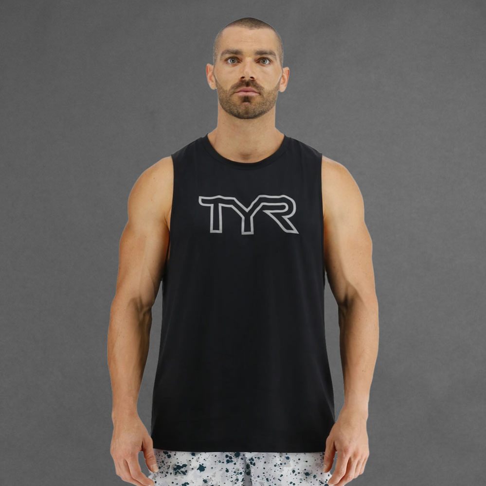TYR Big Logo Muscle Tank M