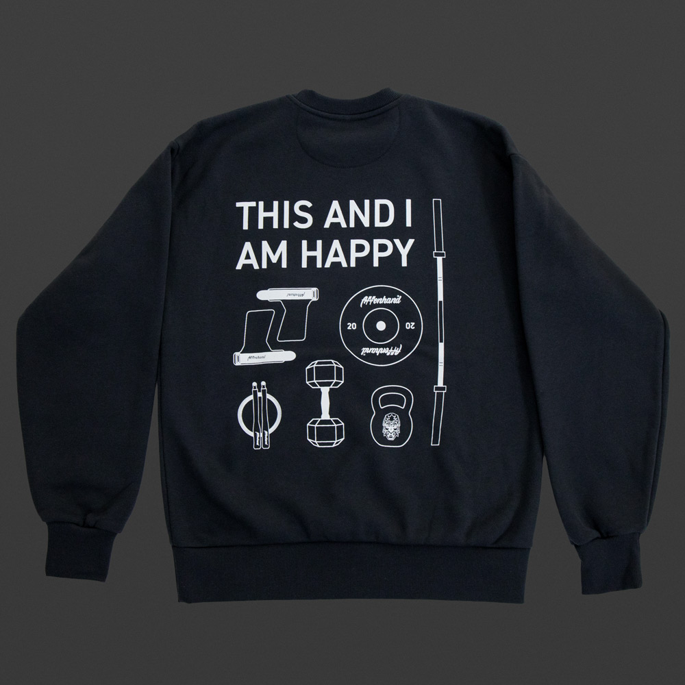 Affenhand® This and I am Happy Oversized Sweatshirt – Bild 4