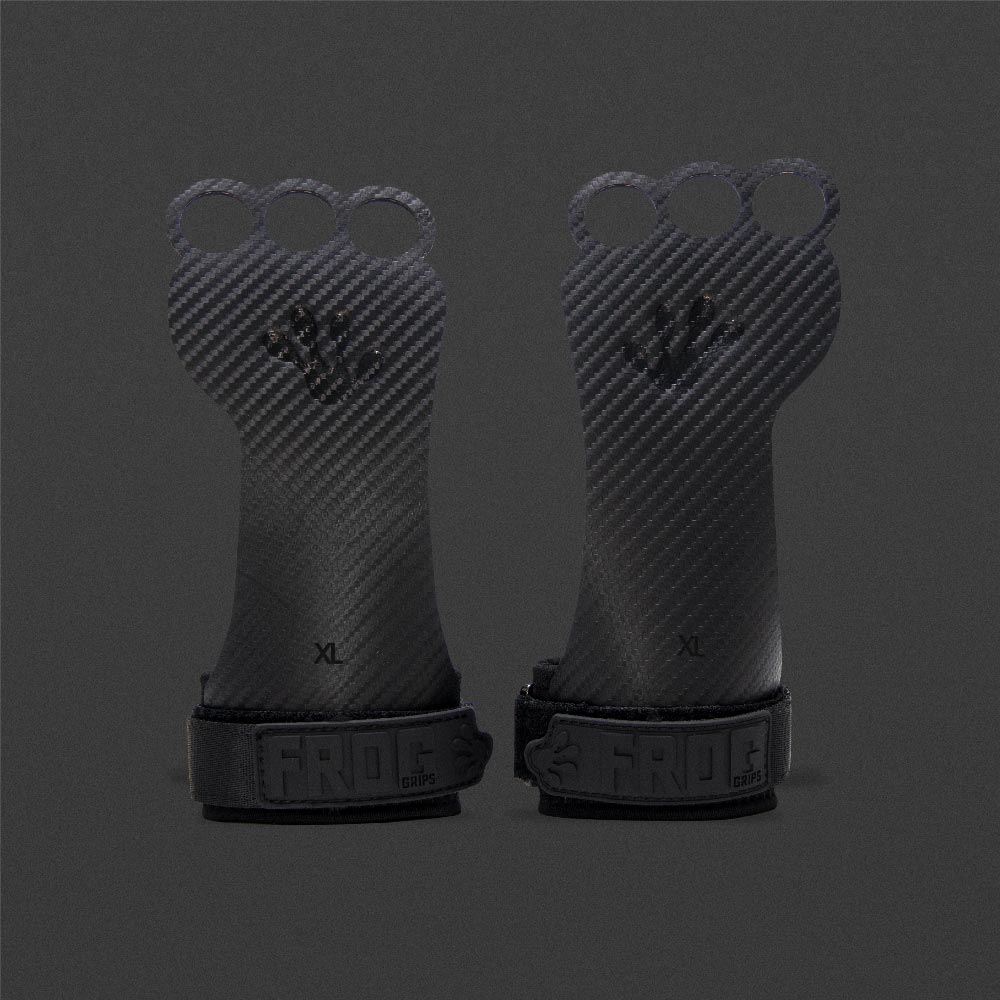 Outlet: Frog Grips Elite Grips (kein Chalk) Schwarz Schmal (OG) 3-Finger L